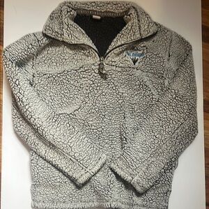 Gray Sherpa Quarter-Zip Pullover